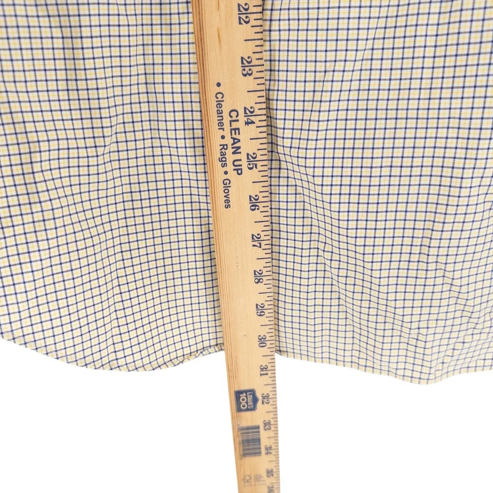 Polo Ralph Lauren Men's Large Long Sleeve Button Up Shirt Blue Yellow Check Pony
